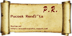 Pucsek Renáta névjegykártya