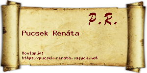 Pucsek Renáta névjegykártya
